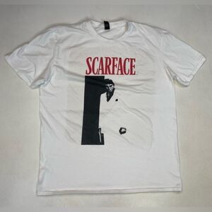 Scarface Movie Logo Graphic T-shirt Men Large White Short Sleeve